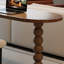 Noyer clair + demi-cercle blanc + bureau en bois manufacturé-363648499