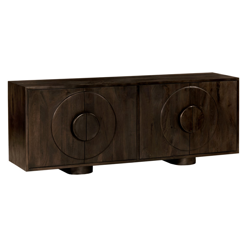 Buffet 4 portes en brun Barista, Black