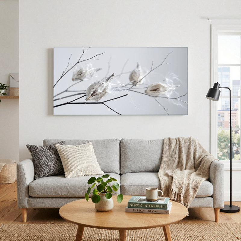 Ensemble de 1 tableau sur toile Dry Pods, L 40 po x H 20 po, Toile tendue