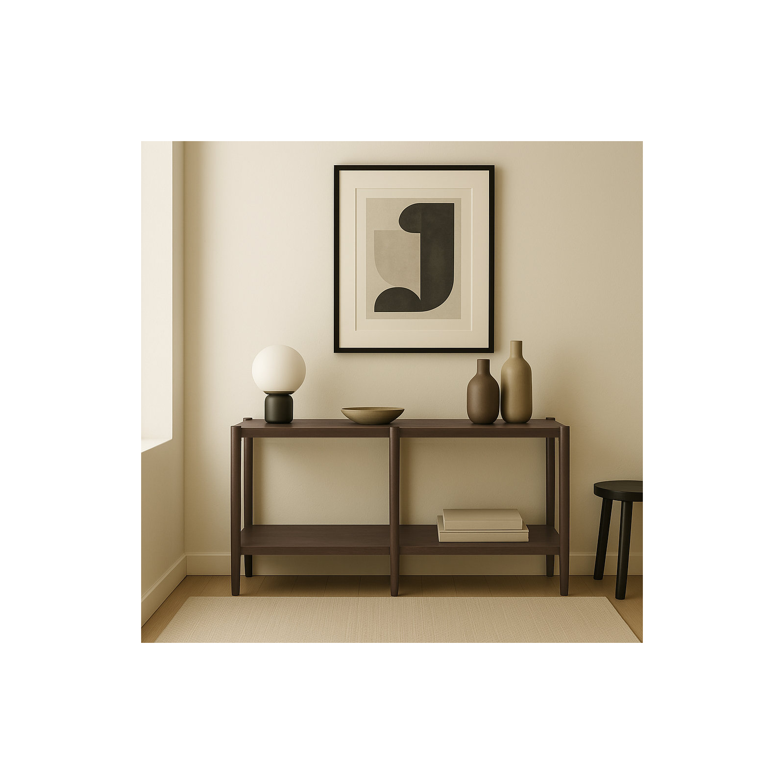Reece 60" Console Table, Walnut
