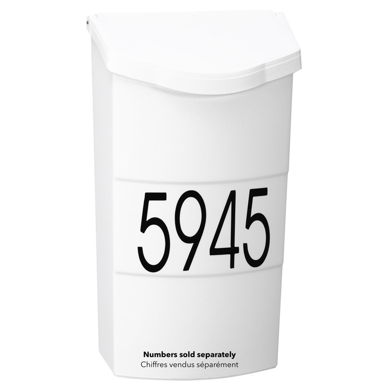 Modern White Lockable Wall Mounted Plastic Mailbox