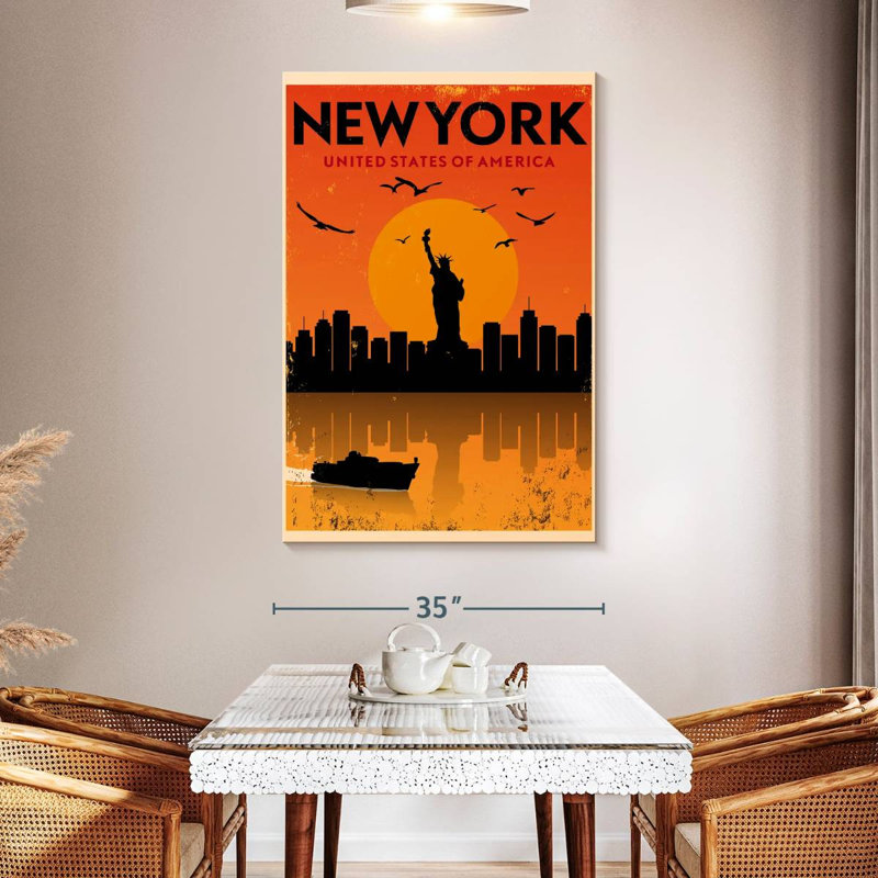 New York Poster, 51" H x 34" W