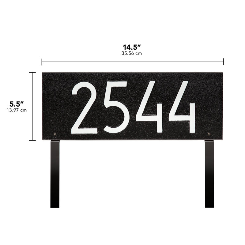Mid-century Modern Rectangle Wall Plaque, Black/White, Yes