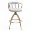 Tabouret de bar pivotant à hauteur de comptoir avec structure en métal-2039530999-2039530997