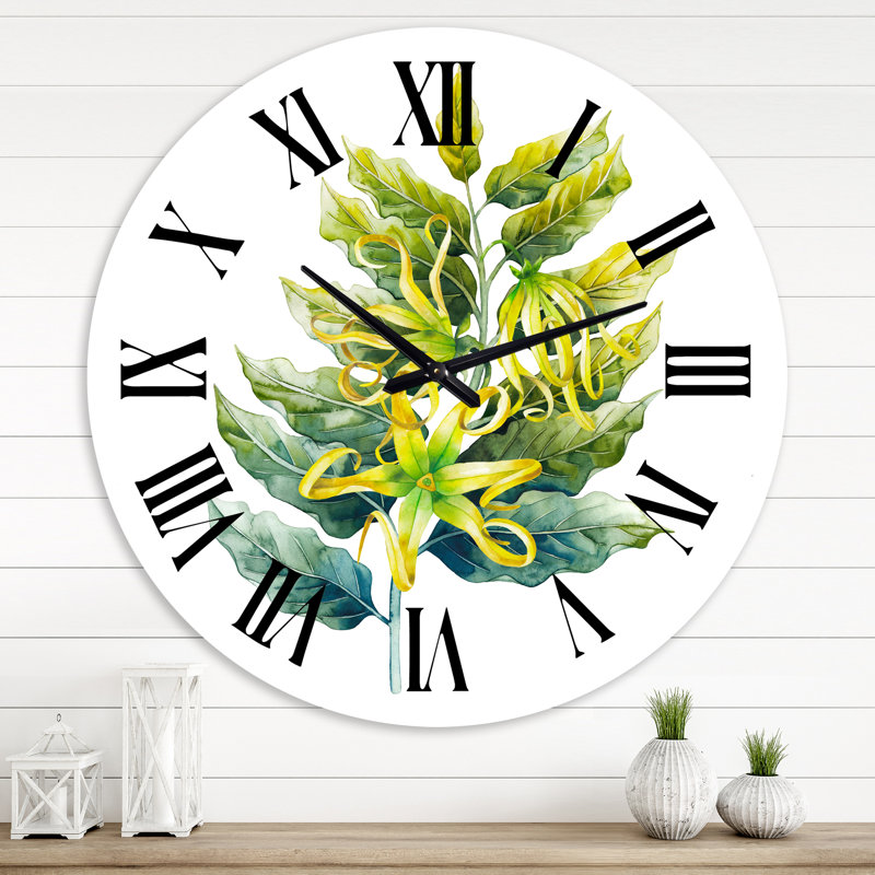 Ylang Ylang Flower - Horloge murale traditionnelle, Grand