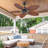 50" 5-Tropical Palm Leaf  outdoor Ceiling Fans With Remote And not Lights-1696442011