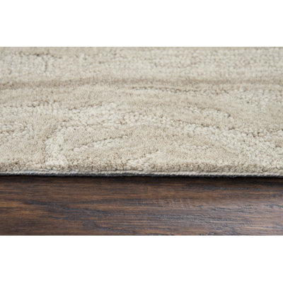 Tapis beige en laine touffeté à la main Aaliyah