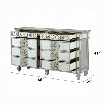 Commode 8 tiroirs Varian, miroir