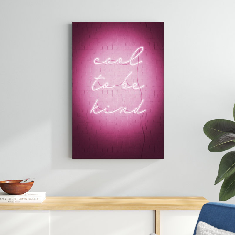 "Sweet Neon I" par Grace Popp - Art textuel sur toile tendue, H 36 po x l 24 po