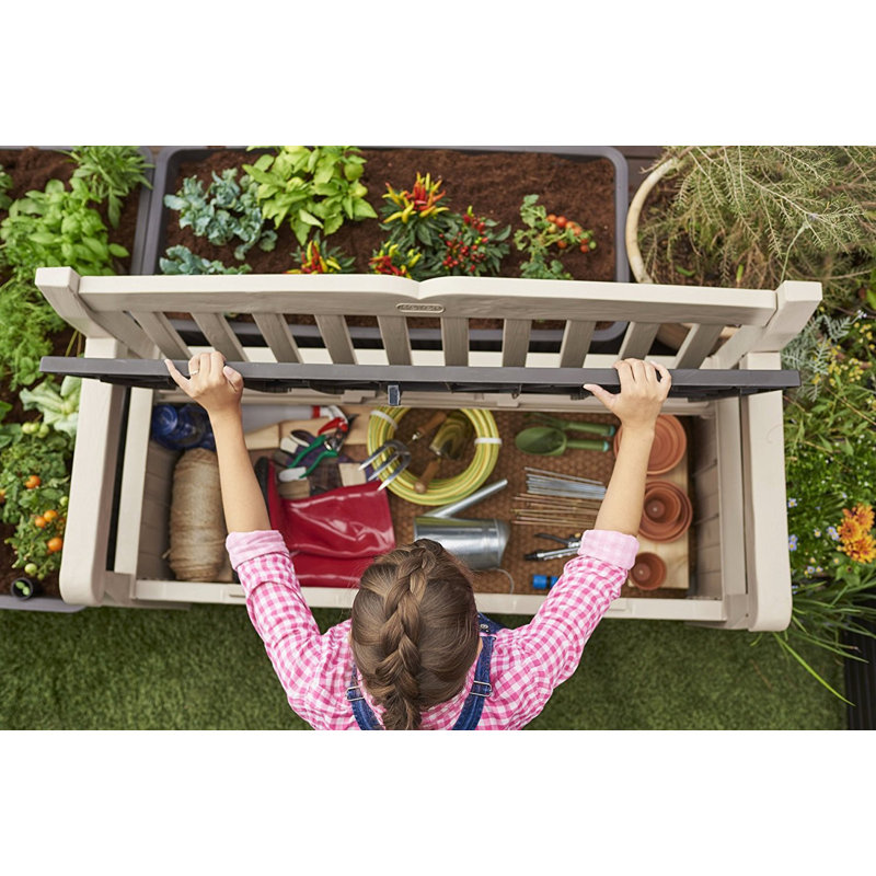 Keter Eden 265L Storage Bench, Beige