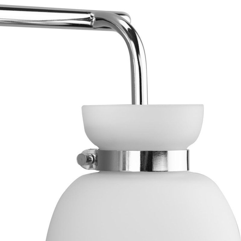 Lexie Polished Chrome 3-Light Vanity with Opal Glass Shades