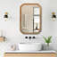 Armoire murale en bois avec miroir
