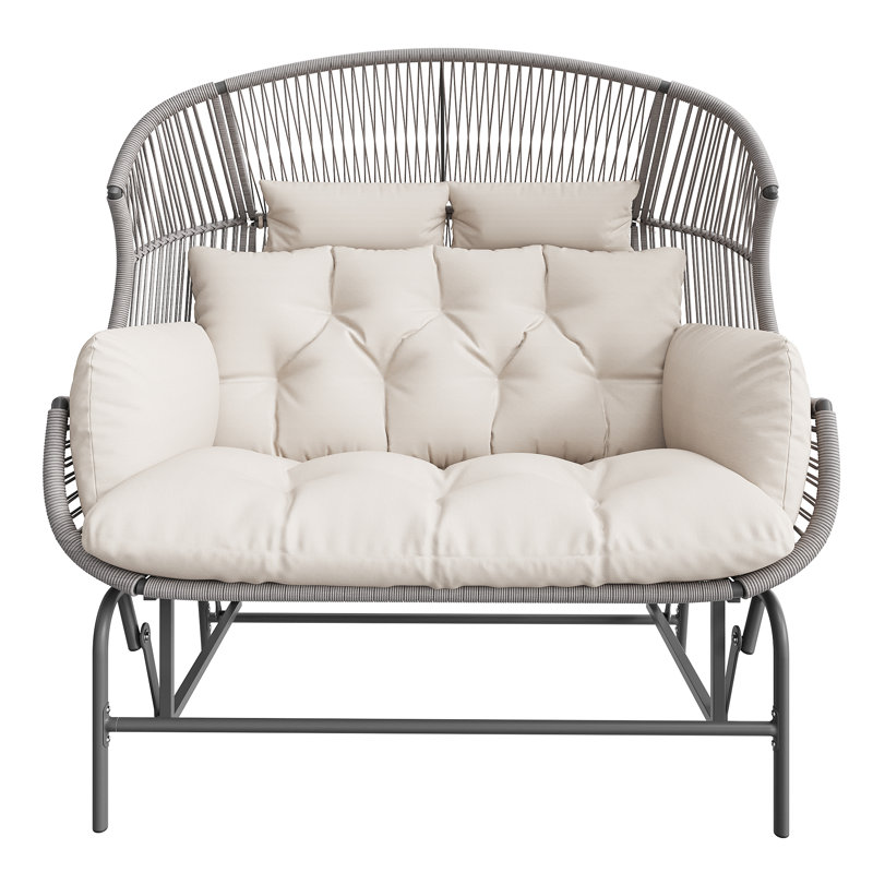 71cm Long Single Chaise with Cushions, Gray