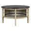 Table basse ovale de 47 pouces avec rangement, conception unique inspirée de la nature et polyvalente-1830577606