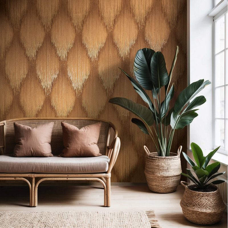 Galerie Fashion Icon Stripes Wallpaper, Brown