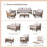 Ashiyah 7-Person Wicker Patio Conversation Set with Rocking Chairs