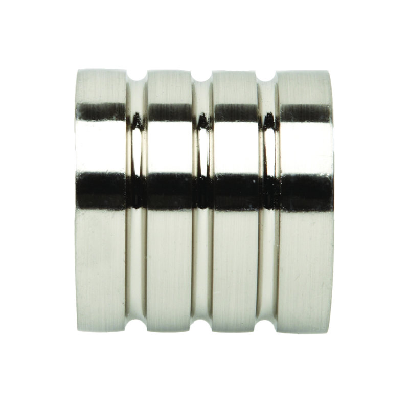 Derlene 3.5cm Single Curtain Pole, Stainless Steel, 3.50cm H x 120cm W x 3.50cm D