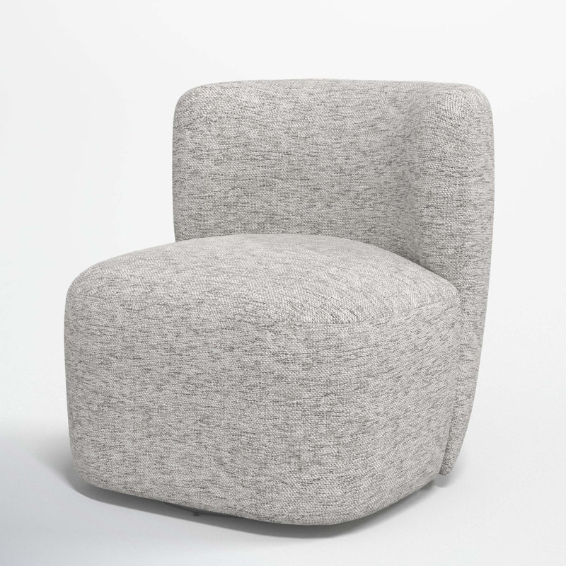 Mariza 28" W Swivel Lounge Chair, Milsap Spray Sustain® Tweed
