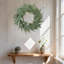 Couronne d'été de 23 pouces pour la porte d'entrée, couronne d'eucalyptus artificiel pour l'extérieur, couronnes vertes printanières pour la porte d'entrée