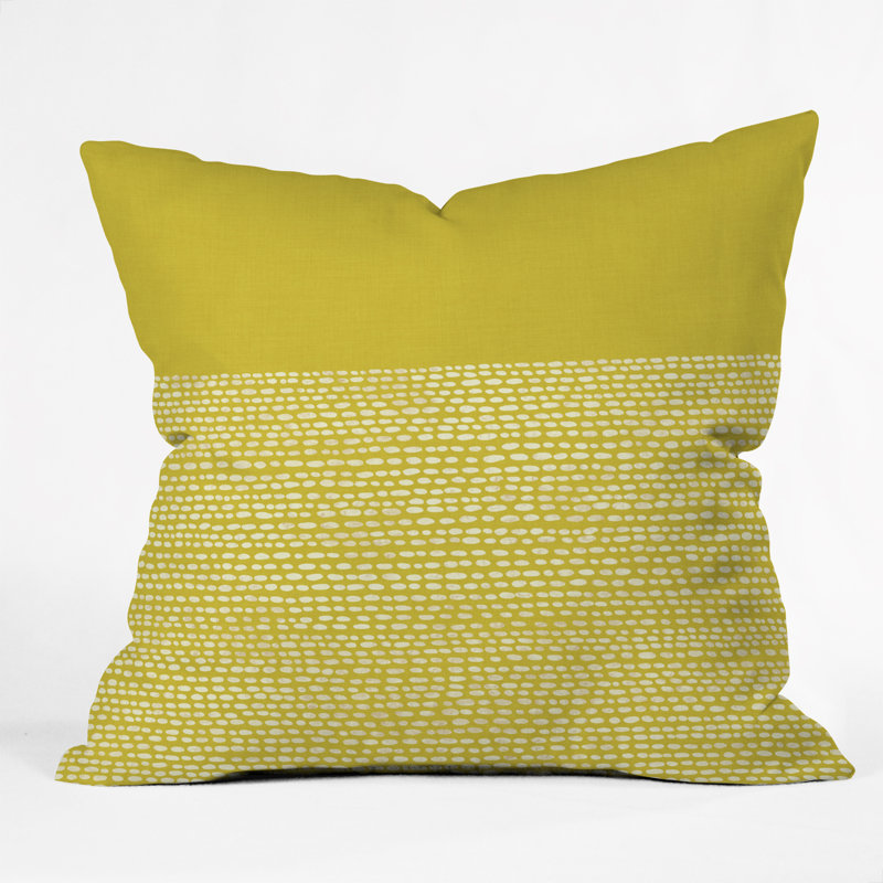 Coussin décoratif Jacqueline Maldonado, Jaune, 18 po x 18 po