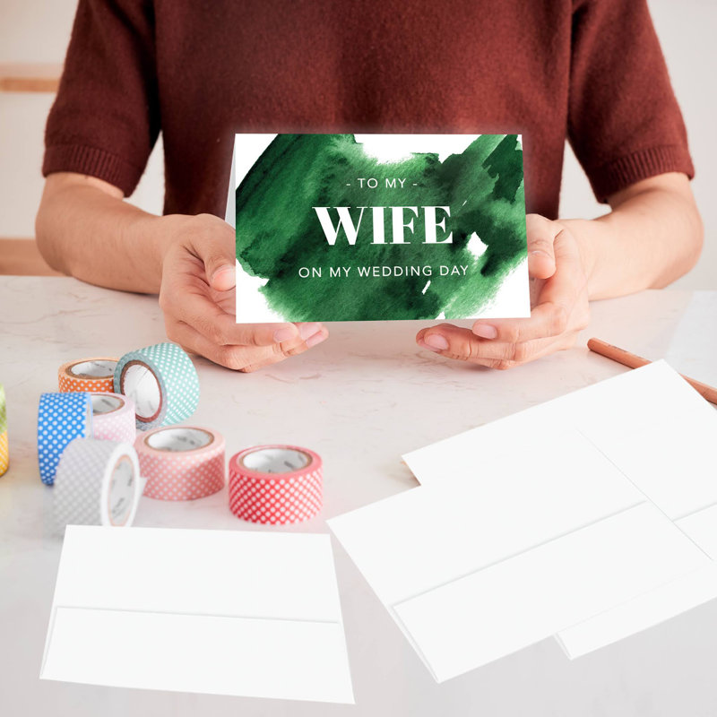Carte de mariage émeraude coup de pinceau