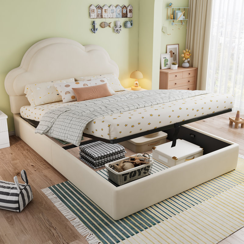 Metal Ottoman Storage Bed, Double (4'6)