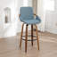 Swivel Upholstered Bar Stool-566036093-566036094