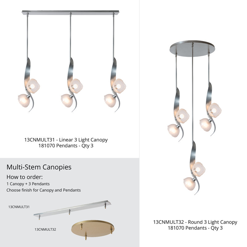 3-Light Linear Canopy, Sterling