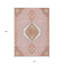 Tapis oriental lavable intérieur rose 10 pi x 14 pi