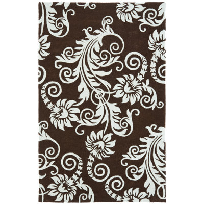 Candelo Hand Tufted Wool And Viscose Floral Rug