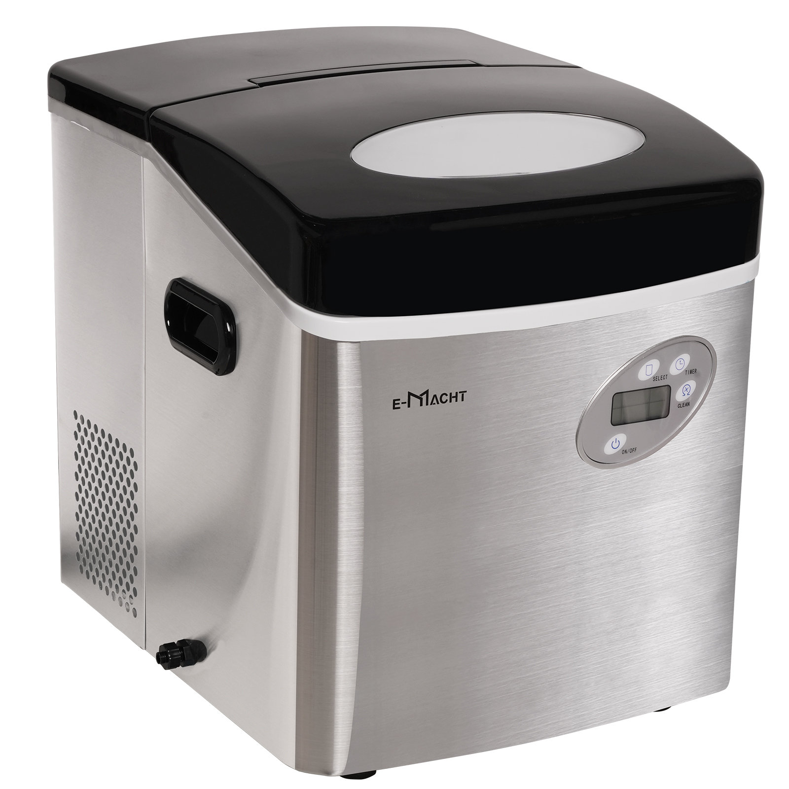 E-Macht Countertop Ice Maker, Self Cleaning, 48.5lbs/24H, Portable Ice