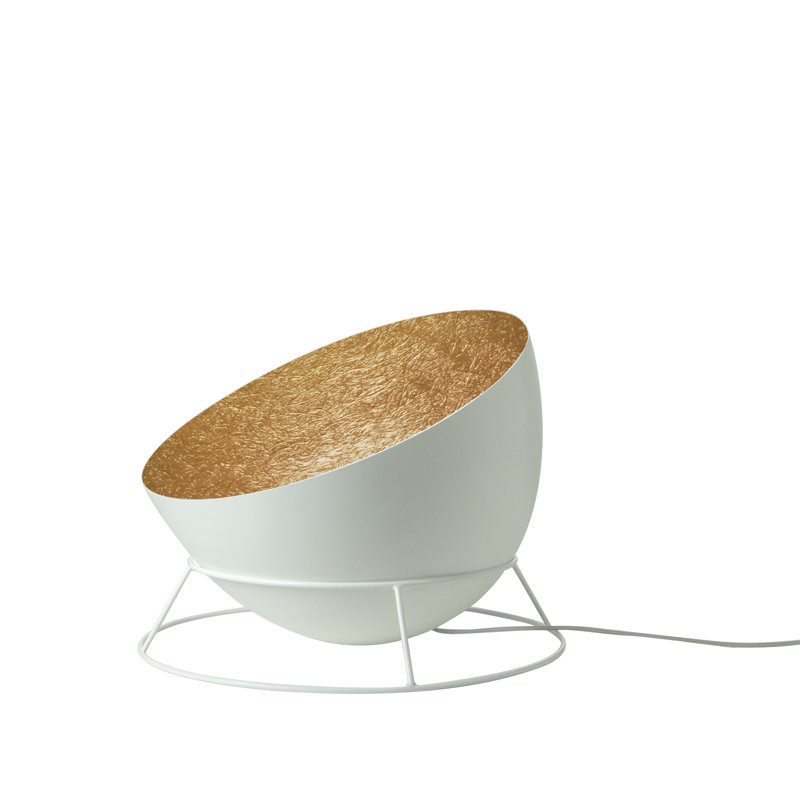 Luna 27.5cm Novelty Floor Lamp, White, White/Bronze