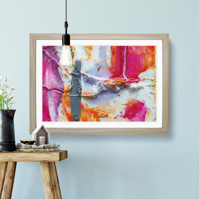 Abstract Vol.469 by S.Johnson - Framed Print, 24cm H x 33cm W x 2cm D, Oak Framed