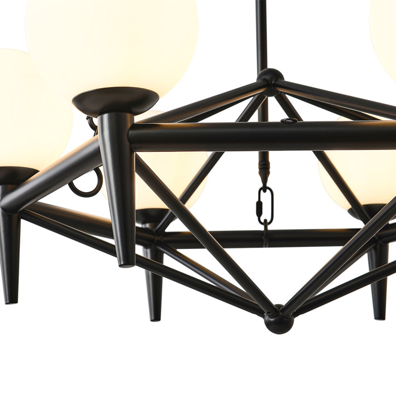 6-light  Dimmable Sputnik Modern Linear Chandelier