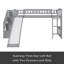 Lit mezzanine simple avec deux tiroirs et glissière Stairway-617309826