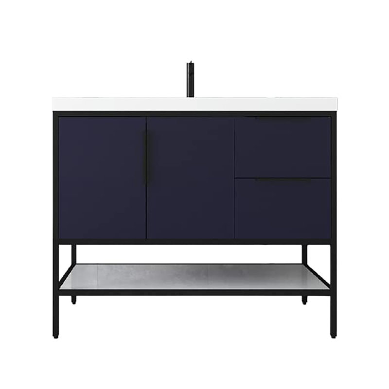 Ensemble de meuble-lavabo simple l 42,19 po, Bleu nuit brillant