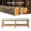 Banc de rangement en bois massif avec garniture cloutée Delfina-1088010638