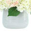 Hydrangea and Viburnum Arrangement in Ridged Vase
