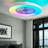 Makaiyla 24" WiFi/Bluetooth RGB Flush Mount Ceiling Fan Lights with Remote/APP/Voice Control, 6 Speeds, Timer, Quiet DC Motor-2079662161-2055454958