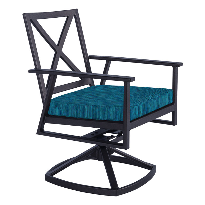 Marin Outdoor Rocker Chair, Graphite, Adena Shale