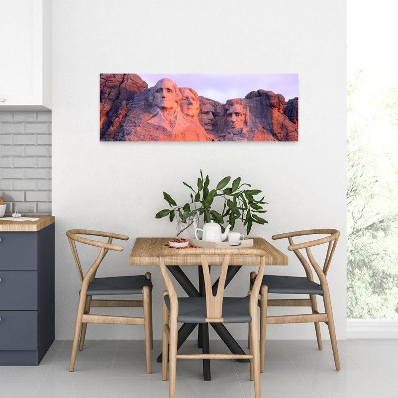 Mont Rushmore, Dakota du Sud, États-Unis, art contemporain, art mural, H 12 po x l 36 po