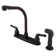 Kingston Brass Magellan Two-Handle 4-Hole 8" Centerset Kitchen Faucet with Side Sprayer