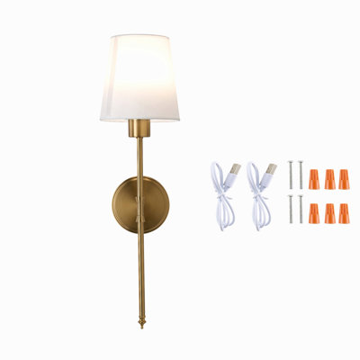 Battery Operated Wall Sconce Set Of 2, 4000Mah Rechargeable Wireless Wall Lights With Remote Control, 30 Lighting Modes, 12 Rgb Colors & Timer, Dimmable Wall Lamp For Living Room Bedroom Hallway