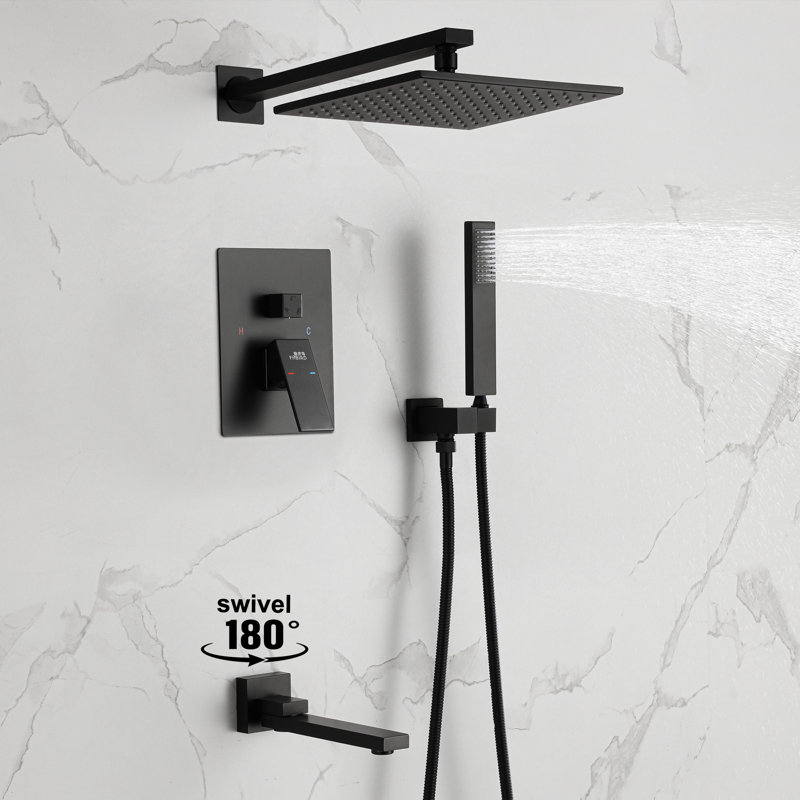 All-In-One Kit with Rough in-Valve, Matte Black