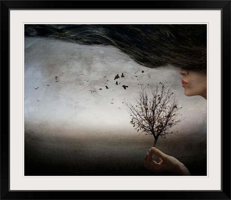 Impression sur toile «Autumn Mood» par Elisaveta Jordanova, Straub, H 27 po x l 32 po x P 1 po, Cadre noir