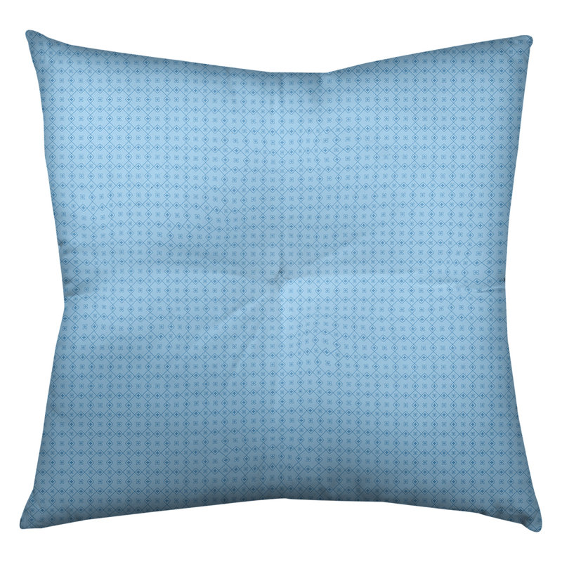 Katelyn Elizabeth Solid Colour Reversible Throw Pillow, 26" x 26", Blue