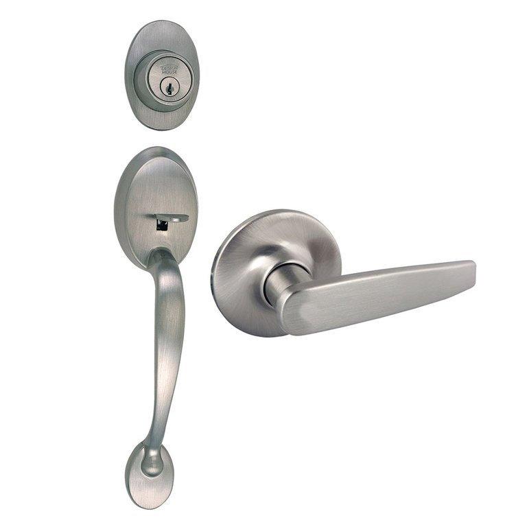 Coventry Handleset with Deadbolt and Door Lever and Rosette