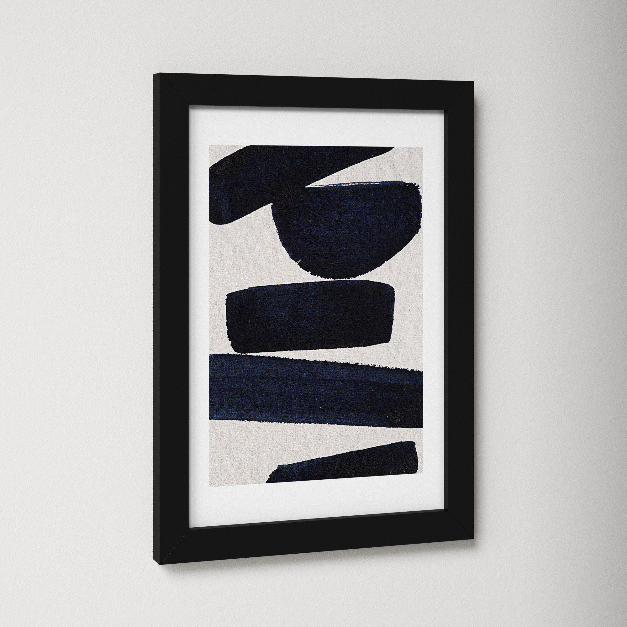 Japandi 5 by Simon West, 16.4" H x 11.25" W x 0.88" D, Black