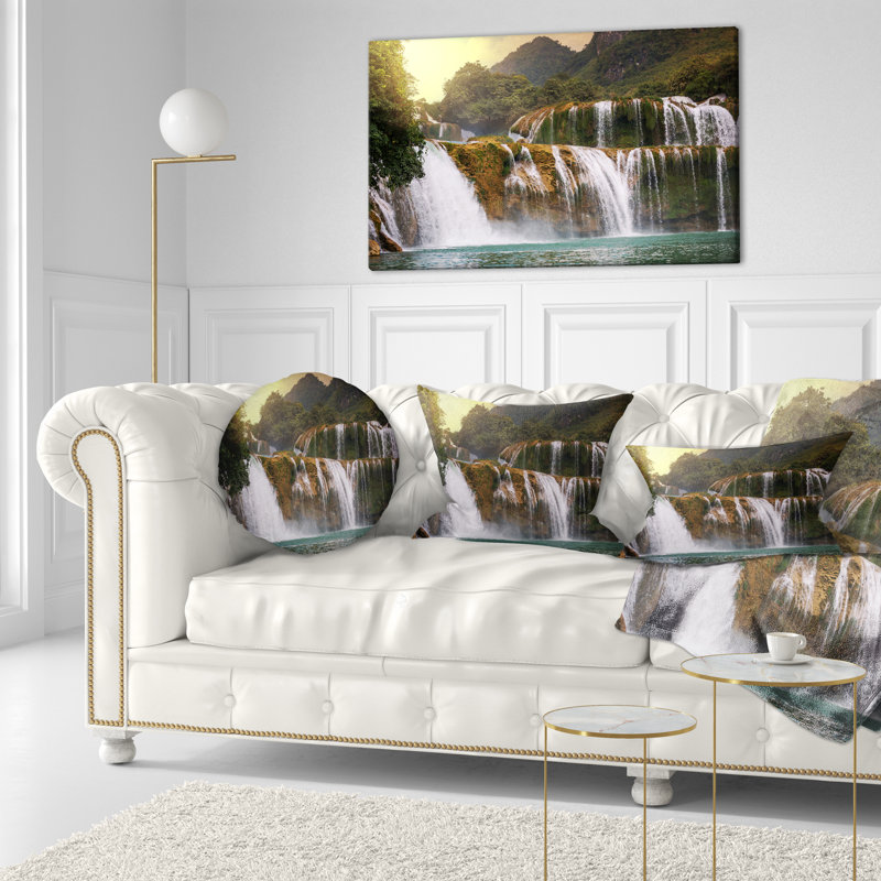 Coussin lombaire paysage magnifique cascade du Vietnam