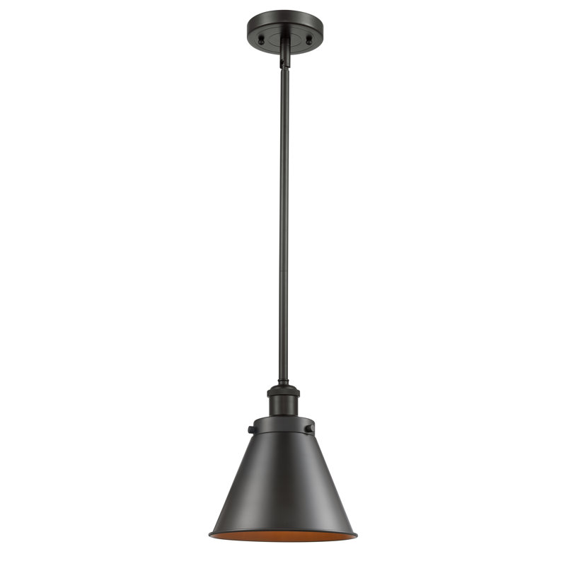 Luminaire suspendu conique à 1 lumière Donovan, DEL, Bronze huilé
